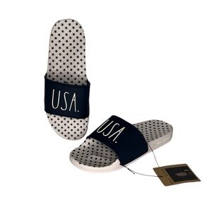 Rae Dunn Women’s Patriotic Fourth Of July Slides Sandal